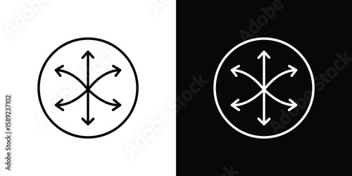 Cuadro en lienzo Versatile icon website stock illustration. stroke symbols