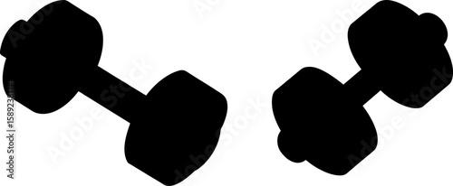 Dumbbell vector art, dumbbell art, fitness dumbbell vector art design, Vector of modern gym dumbbell art, fitness equipment isolated