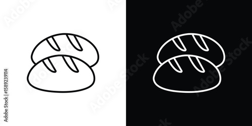 Steamed bread icon website stock illustration. stroke symbols