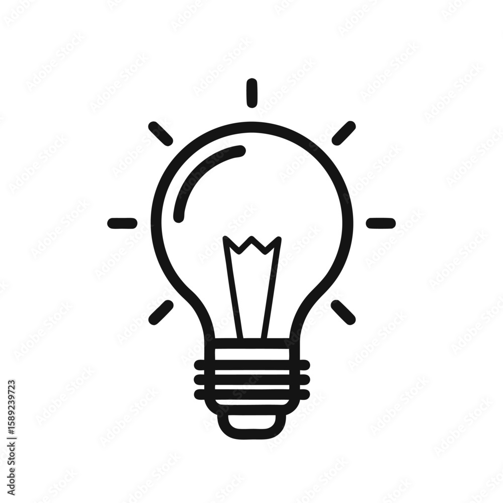 Creative Light Bulb Icon Idea, Innovation and Solution, light bulb vector illustration Creative Light Bulb Icon Idea, Innovation and Solution, light bulb vector illustration