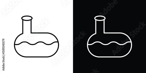 Sewerage tank icon website stock illustration. stroke symbols