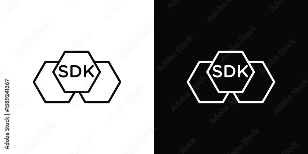 Obraz premium SDK icon website stock illustration. stroke symbols