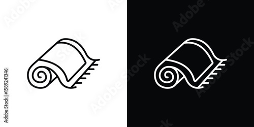 Rugs icon website stock illustration. stroke symbols