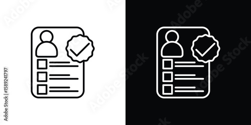 Requirements icon website stock illustration. stroke symbols