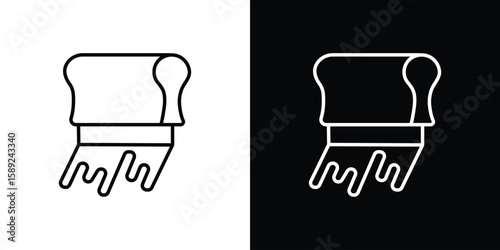 Print screen icon website stock illustration. stroke symbols