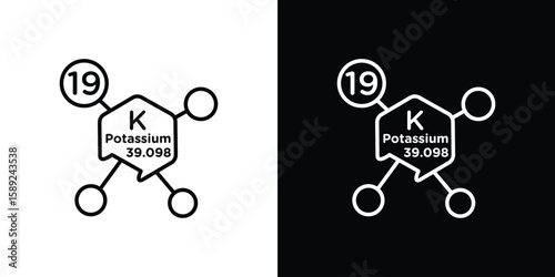 Potassium icon website stock illustration. stroke symbols