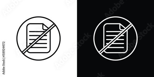 Paperless icon website stock illustration. stroke symbols
