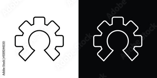 Open source icon website stock illustration. stroke symbols