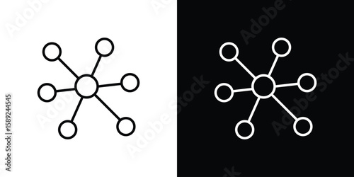 Multi channel icon website stock illustration. stroke symbols