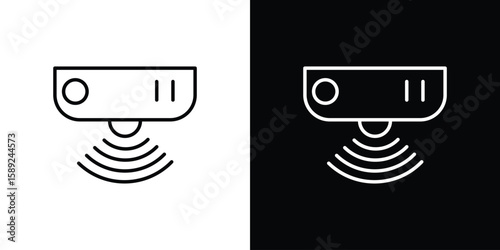 Motion sensor icon website stock illustration. stroke symbols