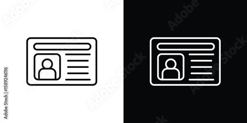 License icon website stock illustration. stroke symbols