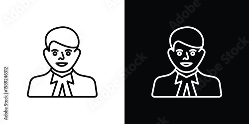 Lawyer icon website stock illustration. stroke symbols