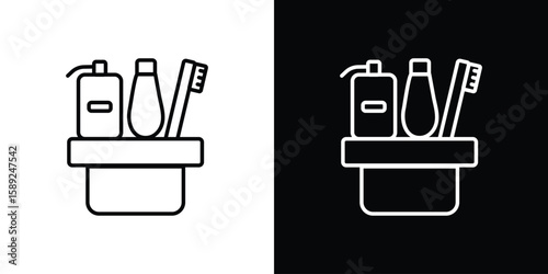 hygiene kit icon website stock illustration. stroke symbols