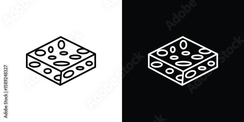 Halva icon website stock illustration. stroke symbols