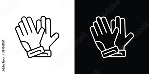 Gloves icon website stock illustration. stroke symbols