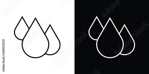 Drop icon website stock illustration. stroke symbols