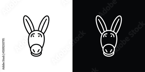 Donkey icon website stock illustration. stroke symbols