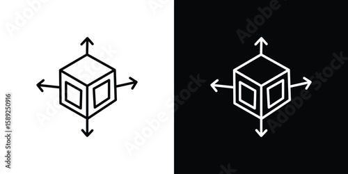Distribution box icon website stock illustration. stroke symbols