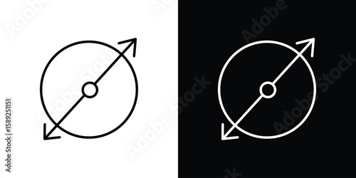 Diameter icon website stock illustration. stroke symbols