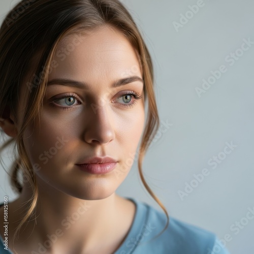 Wallpaper Mural Woman Pensive Portrait Torontodigital.ca