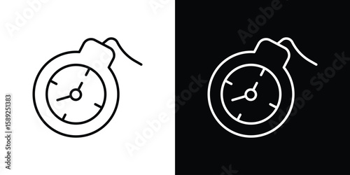 Deadline icon website stock illustration. stroke symbols