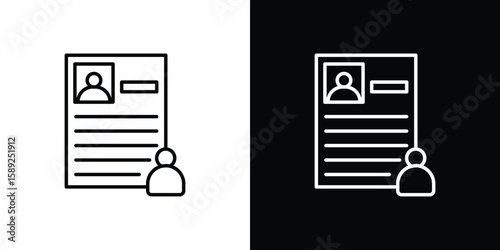 Curriculum icon website stock illustration. stroke symbols