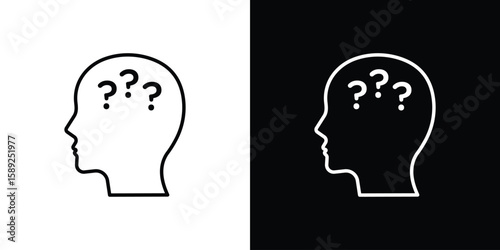 Curious human icon website stock illustration. stroke symbols