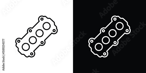 Car gasket icon website stock illustration. stroke symbols