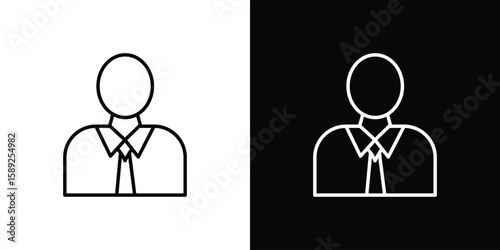 Businessman icon website stock illustration. stroke symbols