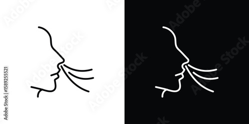 Breath icon website stock illustration. stroke symbols