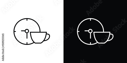 Break icon website stock illustration. stroke symbols