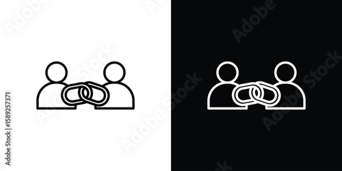 Affiliate link icon website stock illustration. stroke symbols