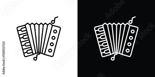 Accordion icon website stock illustration. stroke symbols