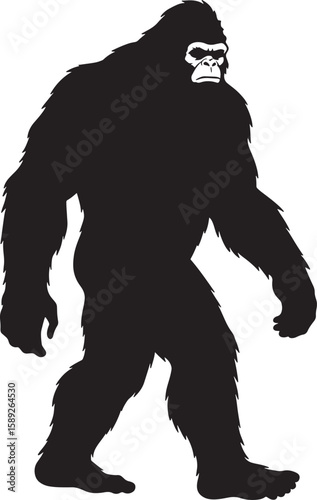 Bigfoot Sasquatch Monster Walking Silhouette