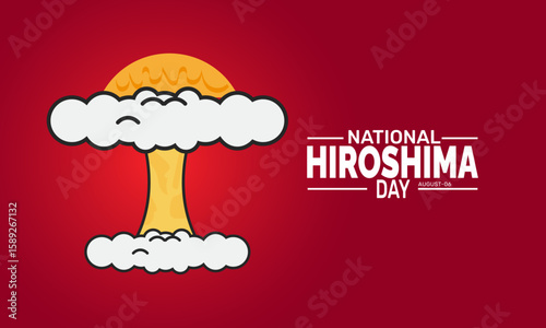 Hiroshima Day remembrance background, peace and antiwar concept, use for banner, poster, card, and memorial design