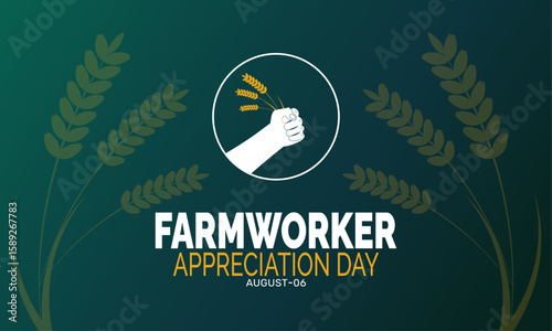 Farmworker Appreciation Day background Template. honoring farmers and field workers, suitable for card, placard, and event promotion visuals