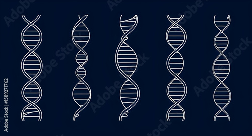 genetics vector, DNA strand, molecular icon, chromosome vector, biology icon, science icon, DNA structure, helix icon, genome vector, DNA molecule, genetic code icon, biotech icon, DNA illustration, D