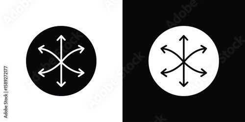 Versatile icon. Black and white silhouette. Icon vector