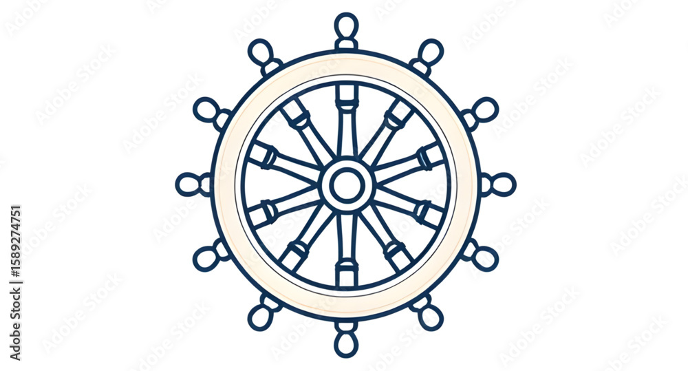 Obraz premium ship wheel, nautical wheel, steering wheel icon, helm icon, marine icon, boat wheel, captain's wheel, maritime symbol, sailor wheel, vintage ship wheel, cruise icon, ocean navigation, helm vector, sea