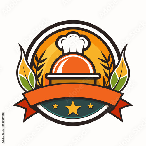 Set of Restaurant menu and bar labels with unique shapes and text designs as well as utensils and drinkware