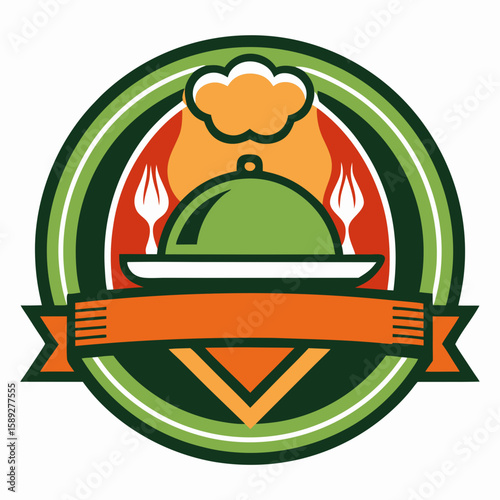 Set of Restaurant menu and bar labels with unique shapes and text designs as well as utensils and drinkware