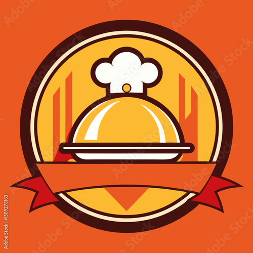 Set of Restaurant menu and bar labels with unique shapes and text designs as well as utensils and drinkware