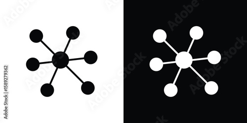 Multi channel icon. Black and white silhouette. Icon vector
