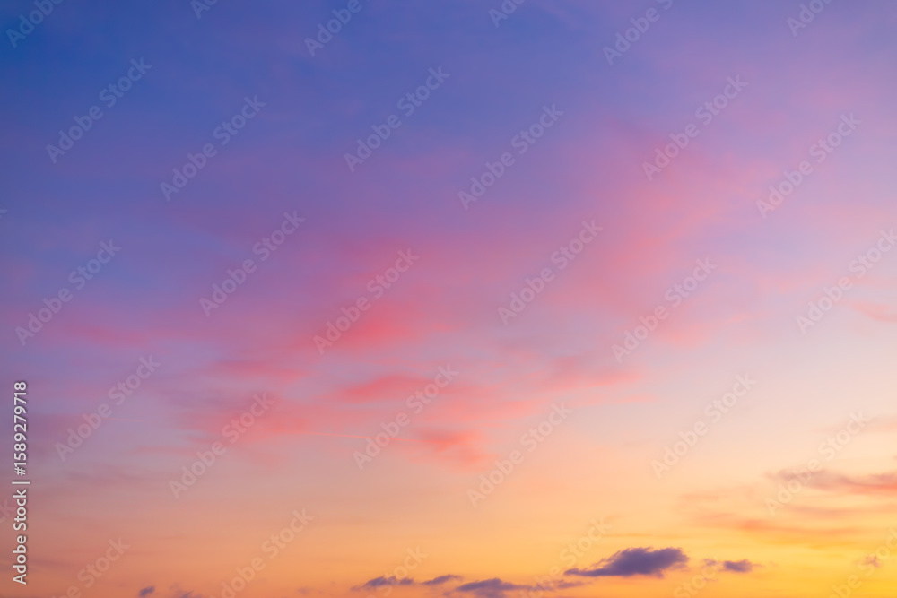 Fototapeta premium Colorful morning sky and cloud background and summer,Awesome sunset and soft pink clouds of pastel tones. Image template of textured sky. Gorgeous photo wallpaper. Bright epic sky.