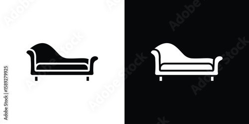 Lounge icon. Black and white silhouette. Icon vector