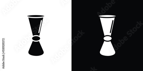 Jigger icon. Black and white silhouette. Icon vector