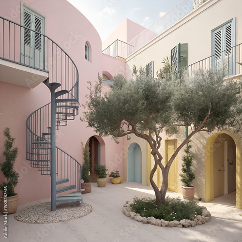 Fototapeta Naklejka Na Ścianę i Meble -  street in the old town of rhodes greece