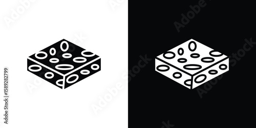 Halva icon. Black and white silhouette. Icon vector