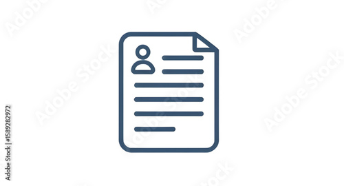 Resume vector, Profile document icon, Curriculum vitae icon, Resume paper icon, Personal file icon, Work profile icon, Resume outline, Resume illustration, Resume flat icon, Resume line art, Resume sh