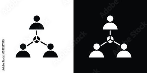 Coordinate icon. Black and white silhouette. Icon vector